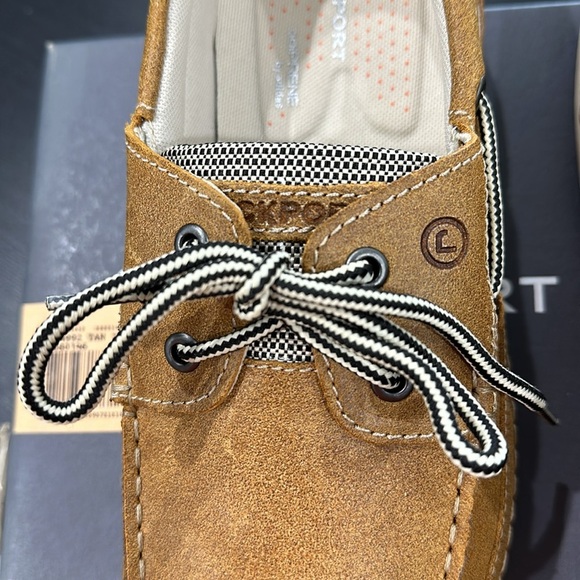 Rockport Brown Leather Boat Shoe - 10 Wide - Picture 7 of 13